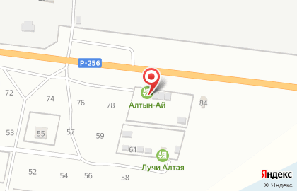 Турбаза Алтынай на карте