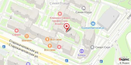 Ветеринарная клиника Любимчик на Бульваре Дмитрия Донского на карте