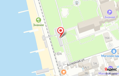 Пляж Знание на карте