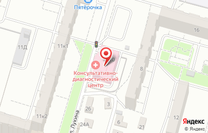 Консультативно-диагностический центр на улице Лукина на карте