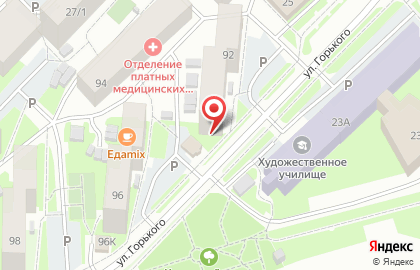 Киоск по продаже фруктов и овощей на улице Горького на карте