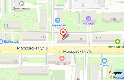 Магазин Татьяна на Московской улице на карте