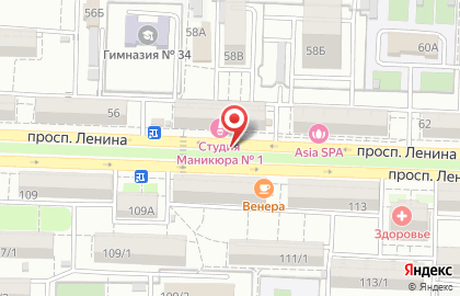 Гамма на проспекте Ленина на карте