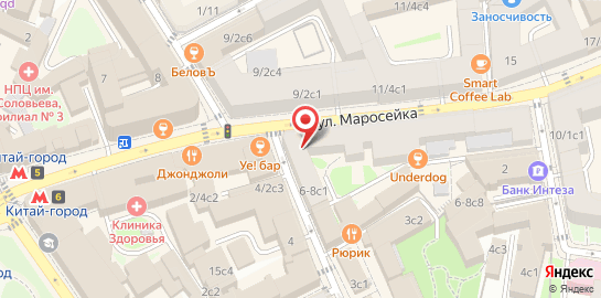 Студия эпиляции Воск&Сахар на Маросейке на карте