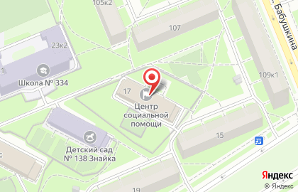 Центр социальной помощи семье и детям Невского района в Невском районе на карте