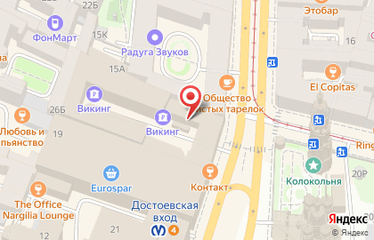 Медицинский центр ЭВО на Достоевской на карте