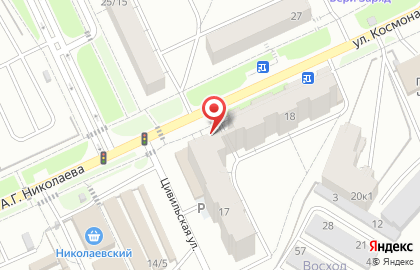 Магазин автозапчастей Инвал в Чебоксарах на карте