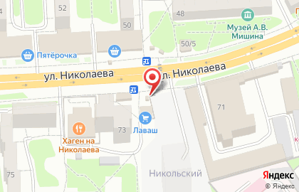 Киоск по продаже фруктов и овощей на улице Николаева на карте