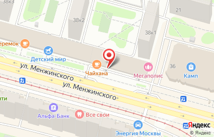 Банкомат СберБанк на улице Менжинского на карте