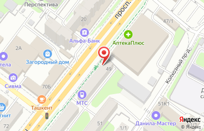 Мини-маркет Сытый Бацька в Октябрьском округе на карте