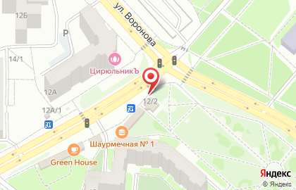 Салон цветов Крона на улице Воронова на карте