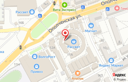 Магазин колбасных изделий и молочной продукции в Тракторозаводском районе на карте