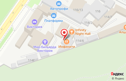 Ресторан-клуб Infinity на проспекте Победы на карте