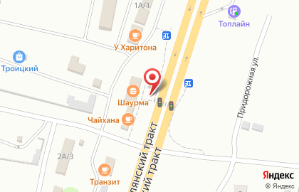 Киоск быстрого питания на Омской улице на карте