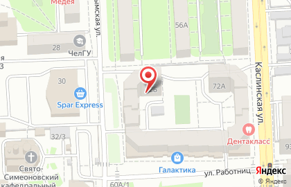 Продовольственный магазин Удачный в Калининском районе на карте
