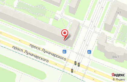 Магазин разливного пива Лит.Ра на проспекте Луначарского на карте