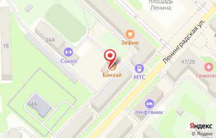 Банзай, суши-бар в Лениногорске на карте
