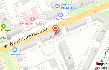 Стоматологический кабинет Дантист плюс на улице Александра Невского на карте
