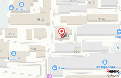 Торговая компания Митра в Октябрьском районе на карте