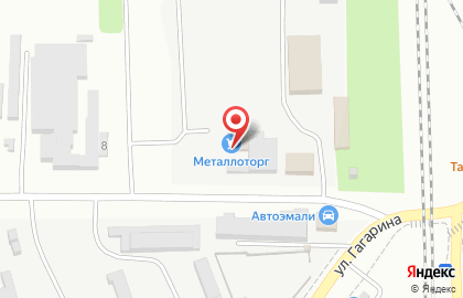Торговая компания Металлоторг на улице Гагарина на карте