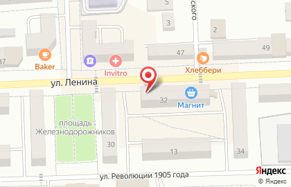 Кулинария у дома на улице Ленина на карте