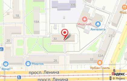 Комплексный центр социального обслуживания населения г. Кемерово на проспекте Ленина на карте