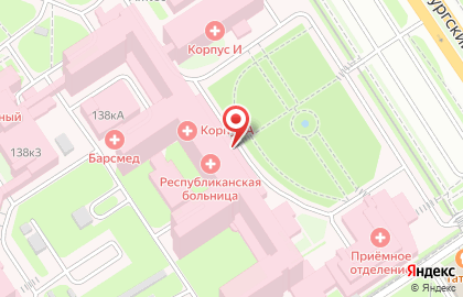 Республиканская клиническая больница Отделение платных услуг на метро Проспект Победы на карте