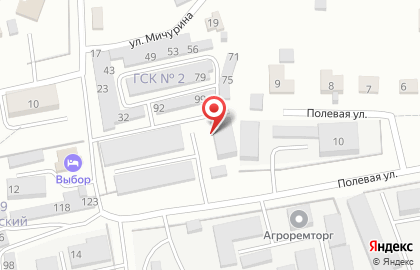Бис на Полевой улице на карте