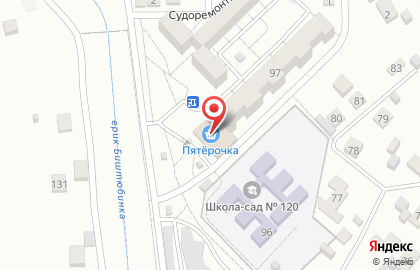 Продовольственный магазин на площади Заводская, 97а на карте