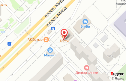 Кафе Гости на улице Академика Рубаненко на карте