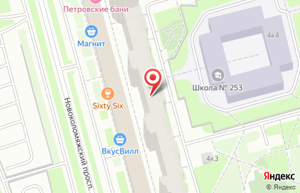 Петровские бани на Новоколомяжском проспекте на карте