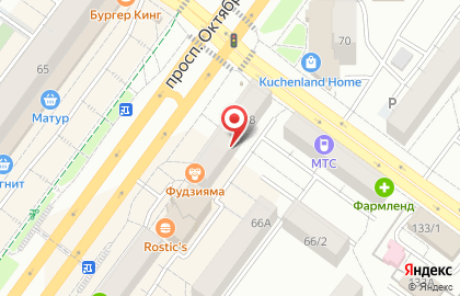 Старт на проспекте Октября на карте