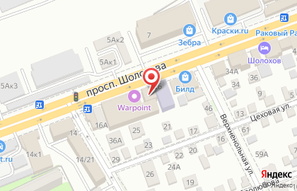 Касса по продаже авиабилетов Аэрофлот на проспекте Шолохова на карте