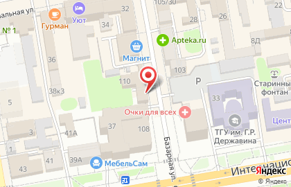 Пекарня Бриошь на Базарной улице на карте