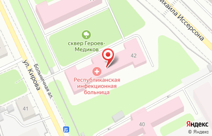 Республиканская инфекционная больница в Петрозаводске на карте