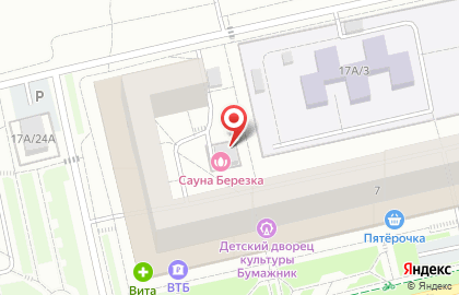Сауна Берёзка в посёлке 3ЯБ на карте