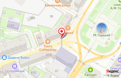 Магазин Фермерский дворик на улице Максима Горького на карте
