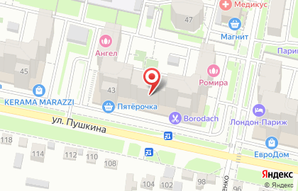 Медицинская лаборатория KDL на улице Пушкина на карте