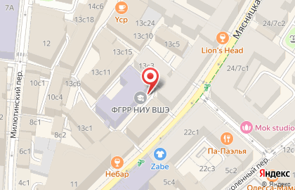 Национальный исследовательский университет Высшая школа экономики в Москве на карте