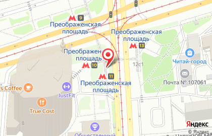Цветочный киоск Цветочный киоск на Преображенской площади на карте