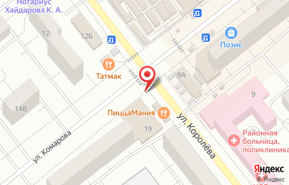Продуктовый магазин Пестречинка на улице Комарова на карте