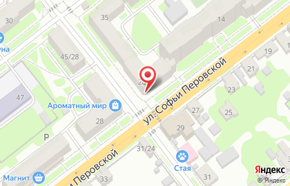 Супермаркет Универсал на улице Софьи Перовской, 26 на карте