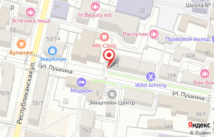 Морозко на улице Пушкина на карте