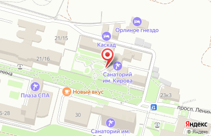 Санаторий им. С.М. Кирова на проспекте Ленина на карте