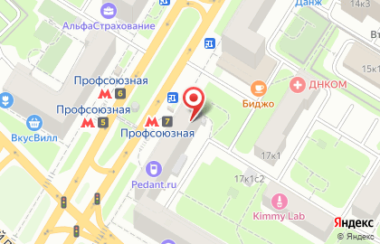 Банкомат ЮниКредит Банк на Профсоюзной улице, 19 на карте