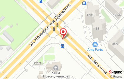 Цветочный павильон на улице Немировича-Данченко на карте