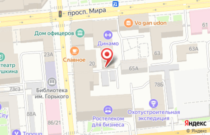 Физкультурно-спортивное общество Динамо в Центральном районе на карте