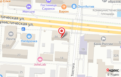 АКБ РОСБАНК на Коммунистической улице на карте