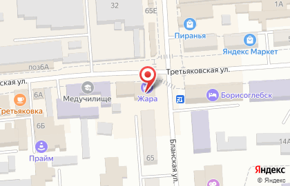 Гостиница Жара, гостиница в Борисоглебске на карте