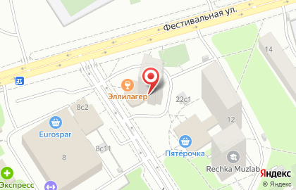 Химчистка-прачечная Диана на улице Ляпидевского, 22 на карте